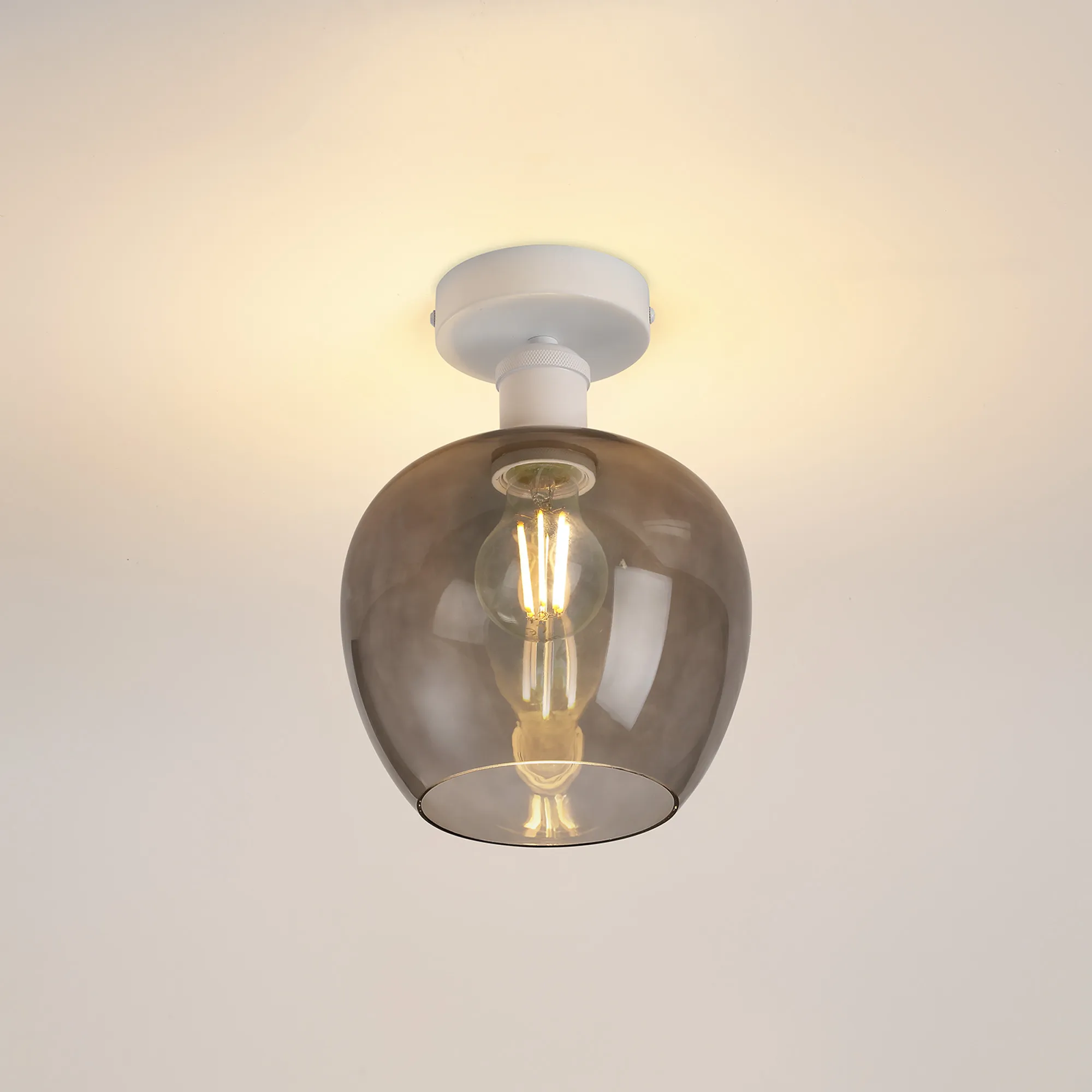 Cawdor Matt White Ceiling Lights Deco Flush Fittings